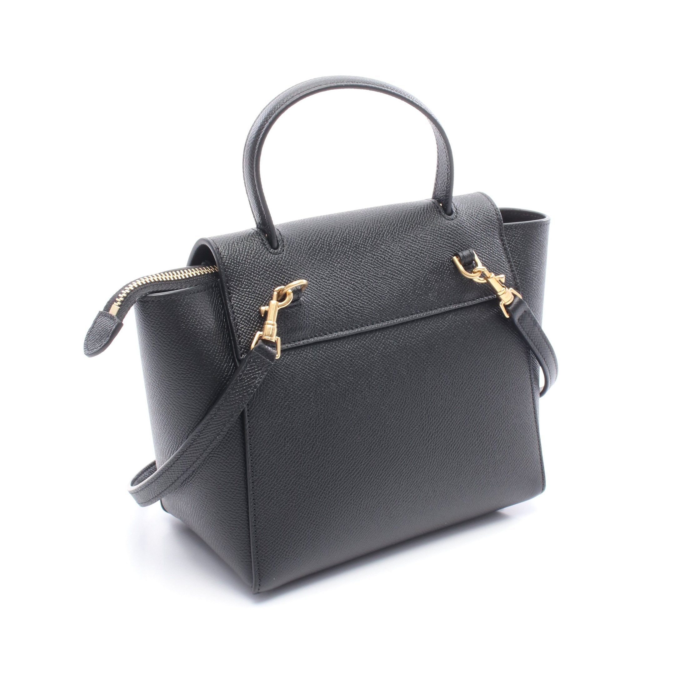 CELINE セリーヌ ベルトバッグ ナノ 黒ハンドバッグ ショルダーバッグ