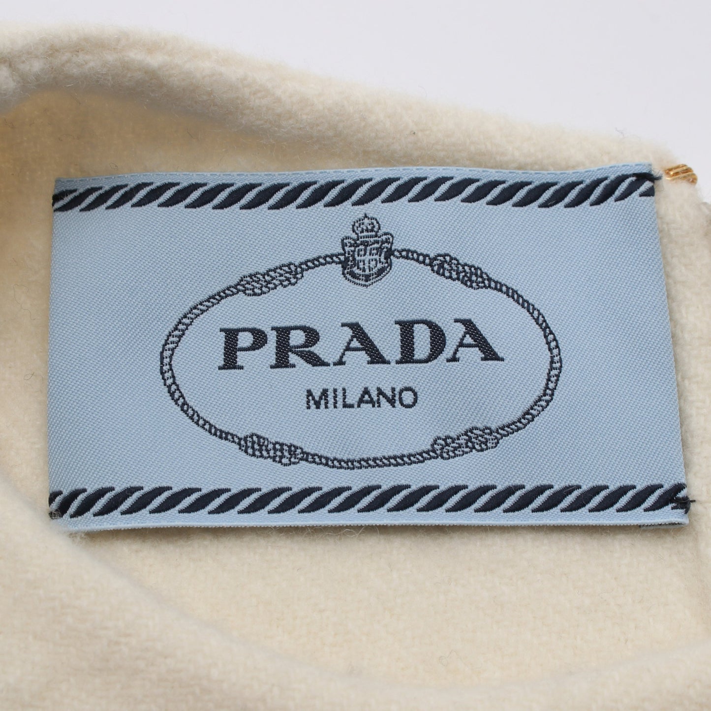ウォッシュドツイルミニドレス ワンピース ノーススリーブ ウール アイボリー プラダ ワンピース PRADA
