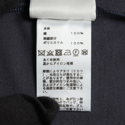 カットソー ワンピース Vネック 刺繍 コットン ネイビー エルメス ワンピース HERMES