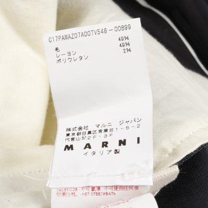 スラックス トラウザーズ ウール レーヨン ブラック マルニ ボトムス MARNI
