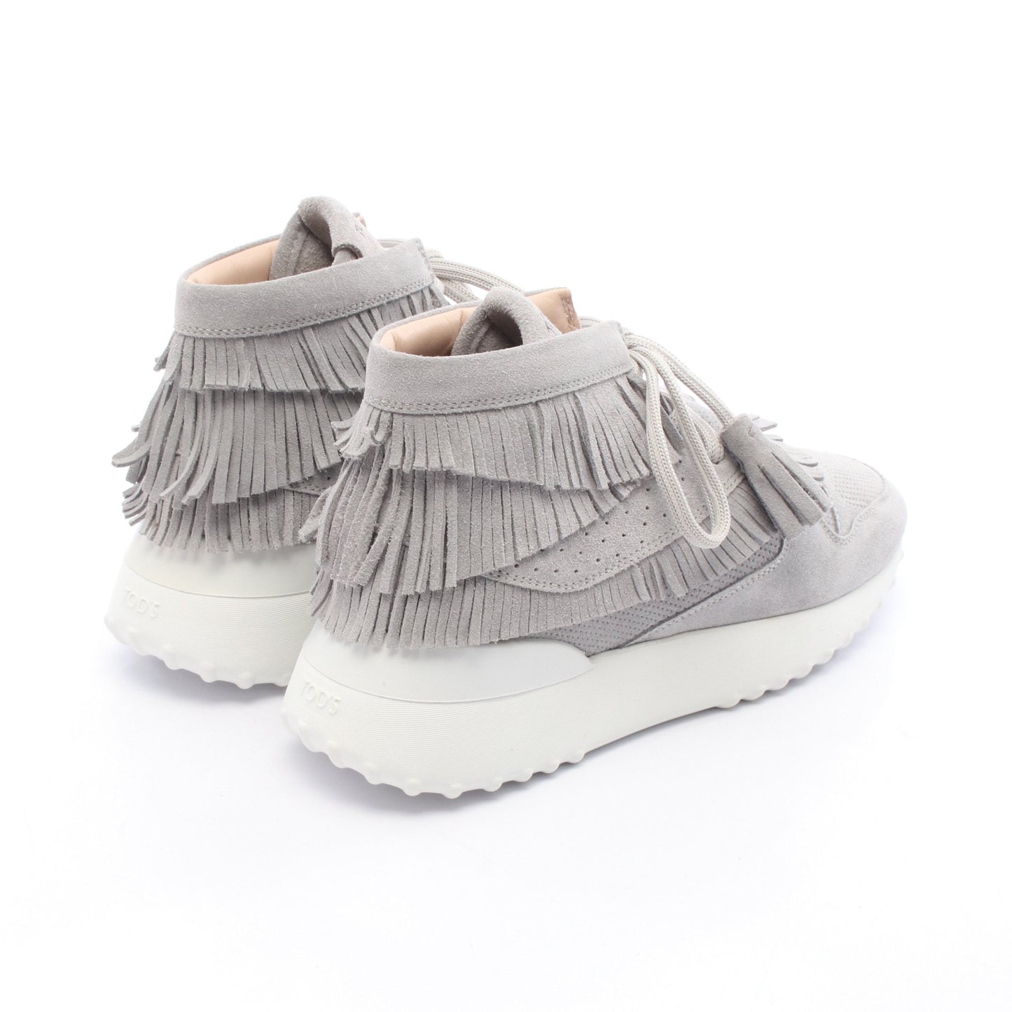 ハイカットスニーカー スエード グレー フリンジ トッズ シューズ TOD'S