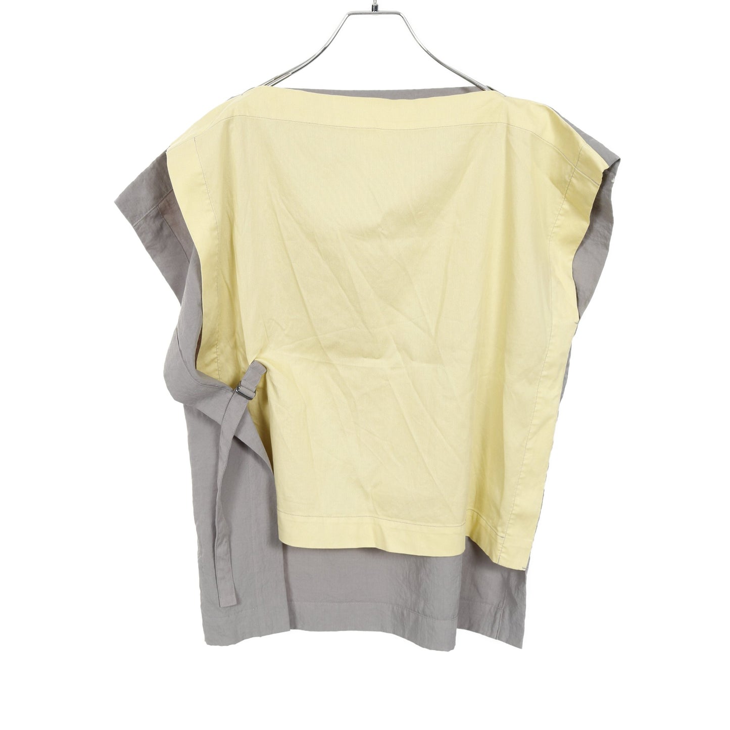 ベスト トップス コットン ライトイエロー グレー イッセイミヤケ トップス ISSEY MIYAKE
