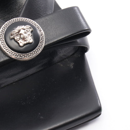 メデューサ サンダル リボン レザー ブラック ヴェルサーチ シューズ Versace