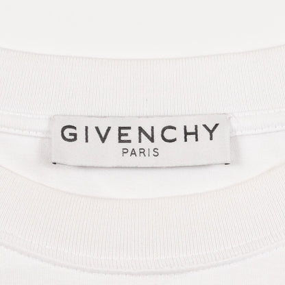 Tシャツ クルーネック 半袖 ロゴ コットン ホワイト ブラック 切替 ジバンシィ トップス GIVENCHY