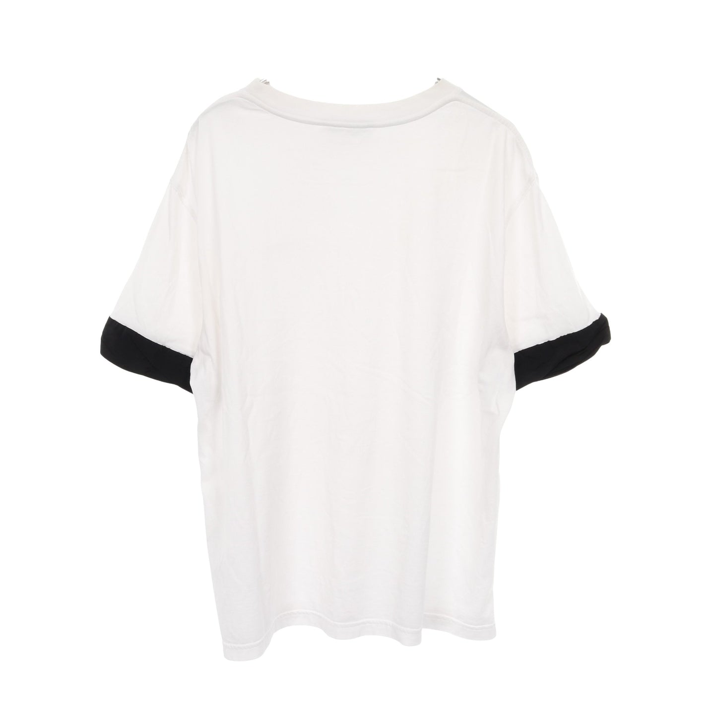 Tシャツ クルーネック 半袖 ロゴ コットン ホワイト ブラック 切替 ジバンシィ トップス GIVENCHY