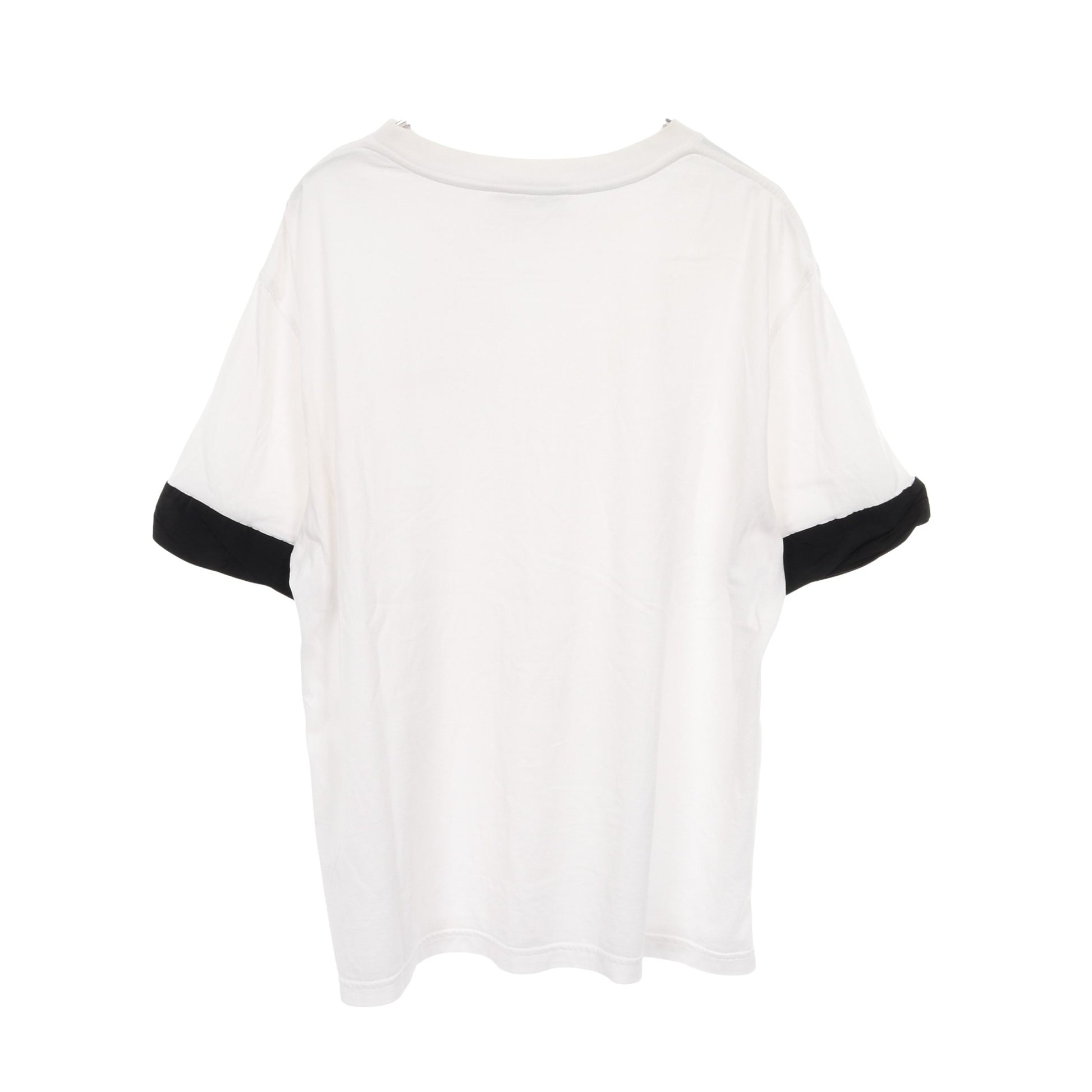 Tシャツ クルーネック 半袖 ロゴ コットン ホワイト ブラック 切替 ジバンシィ トップス GIVENCHY