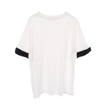 Tシャツ クルーネック 半袖 ロゴ コットン ホワイト ブラック 切替 ジバンシィ トップス GIVENCHY