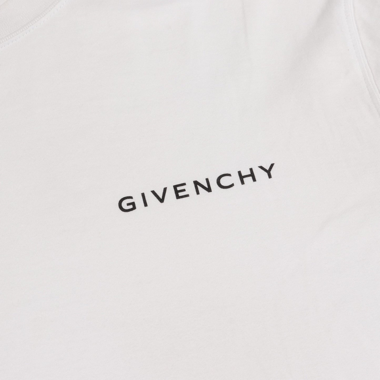 Tシャツ クルーネック 半袖 ロゴ コットン ホワイト ブラック 切替 ジバンシィ トップス GIVENCHY