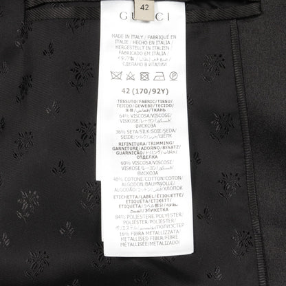 GGボタン コート レーヨン シルク ブラック グッチ アウター GUCCI
