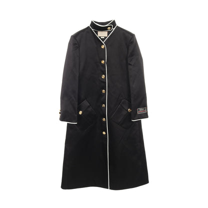 GGボタン コート レーヨン シルク ブラック グッチ アウター GUCCI