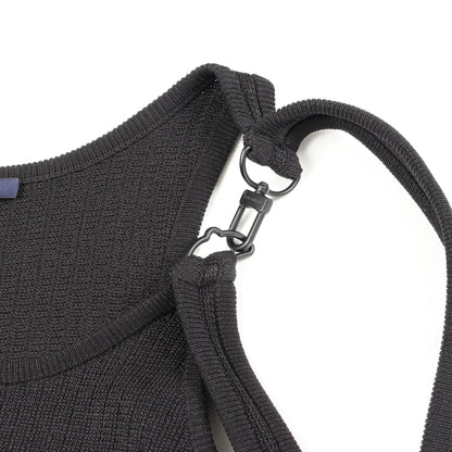 ワンピース ノースリーブ コットン ナイロン ブラック スナップボタン ルイヴィトン ワンピース LOUIS VUITTON