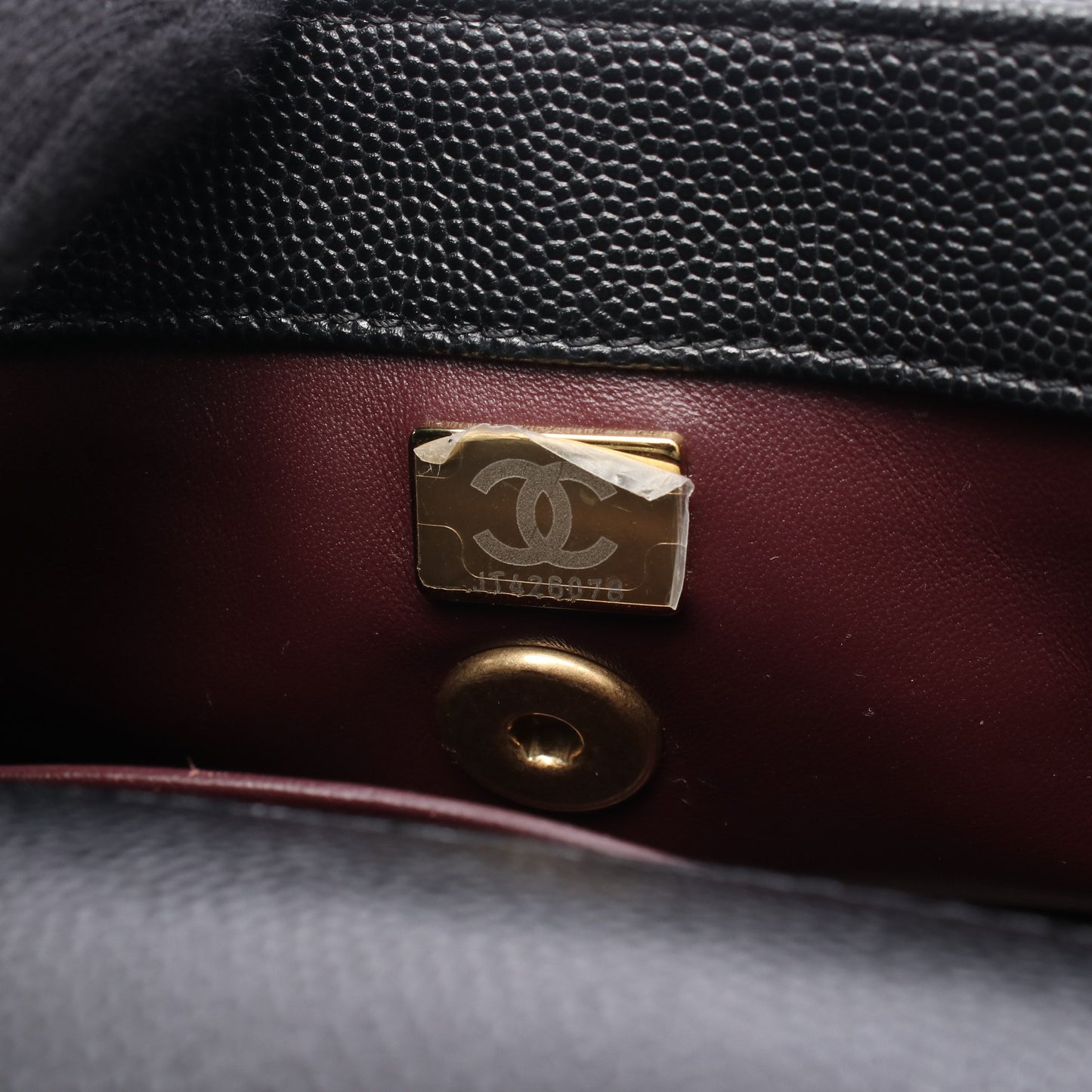 ココハンドル フラップ マトラッセ ハンドバッグ キャビアスキン ブラック ゴールド金具 シャネル バッグ CHANEL