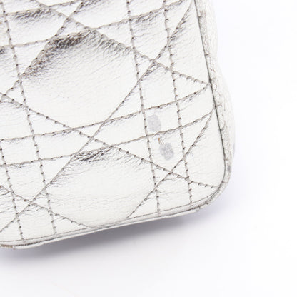 LADY DIOR MY ABCDIOR レディディオール カナージュ ハンドバッグ レザー シルバー 2WAY クリスチャンディオール バッグ Christian Dior