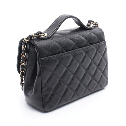 ビジネスアフィニティ マトラッセ チェーンショルダーバッグ キャビアスキン ブラック ゴールド金具 シャネル バッグ CHANEL