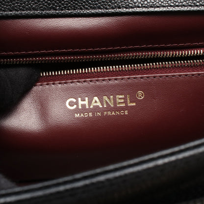 ビジネスアフィニティ マトラッセ チェーンショルダーバッグ キャビアスキン ブラック ゴールド金具 シャネル バッグ CHANEL