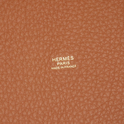 ピコタンロックMM ゴールド ハンドバッグ トリヨンクレマンス ブラウン ゴールド金具 W刻印 エルメス バッグ HERMES