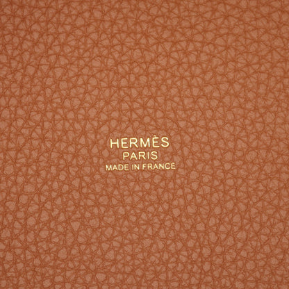 ピコタンロックMM ゴールド ハンドバッグ トリヨンクレマンス ブラウン ゴールド金具 エルメス バッグ HERMES
