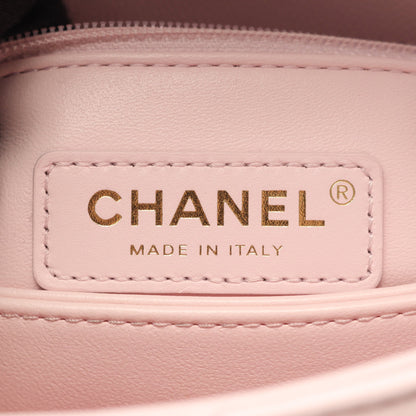 ココハンドル フラップ マトラッセ ハンドバッグ キャビアスキン ライトピンク ゴールド金具 2WAY シャネル バッグ CHANEL
