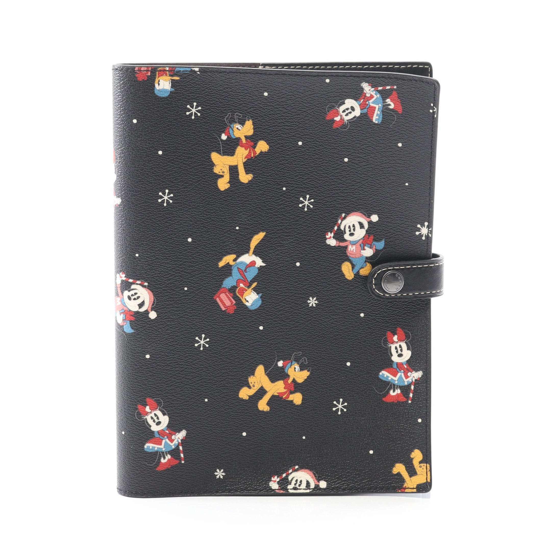 COACH × Disney ノートブック ホリデー 手帳カバー PVC ブラック