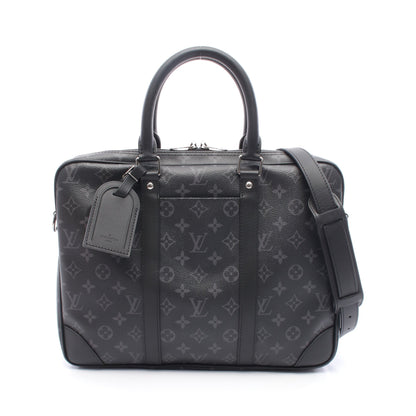 ポルトドキュマン ヴォワヤージュ モノグラムエクリプス ビジネスバッグ PVC レザー ブラック 2WAY ルイヴィトン バッグ LOUIS VUITTON