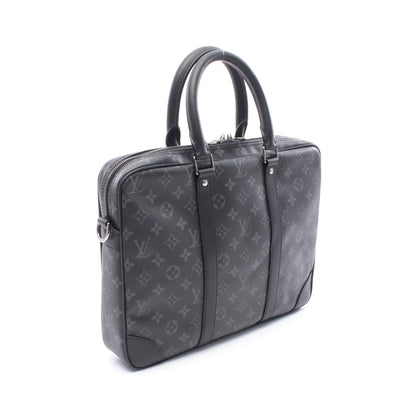 ポルトドキュマン ヴォワヤージュ モノグラムエクリプス ビジネスバッグ PVC レザー ブラック 2WAY ルイヴィトン バッグ LOUIS VUITTON