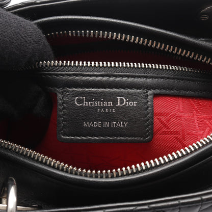 LADY DIOR レディディオール カナージュ ハンドバッグ レザー ブラック 2WAY クリスチャンディオール バッグ Christian Dior