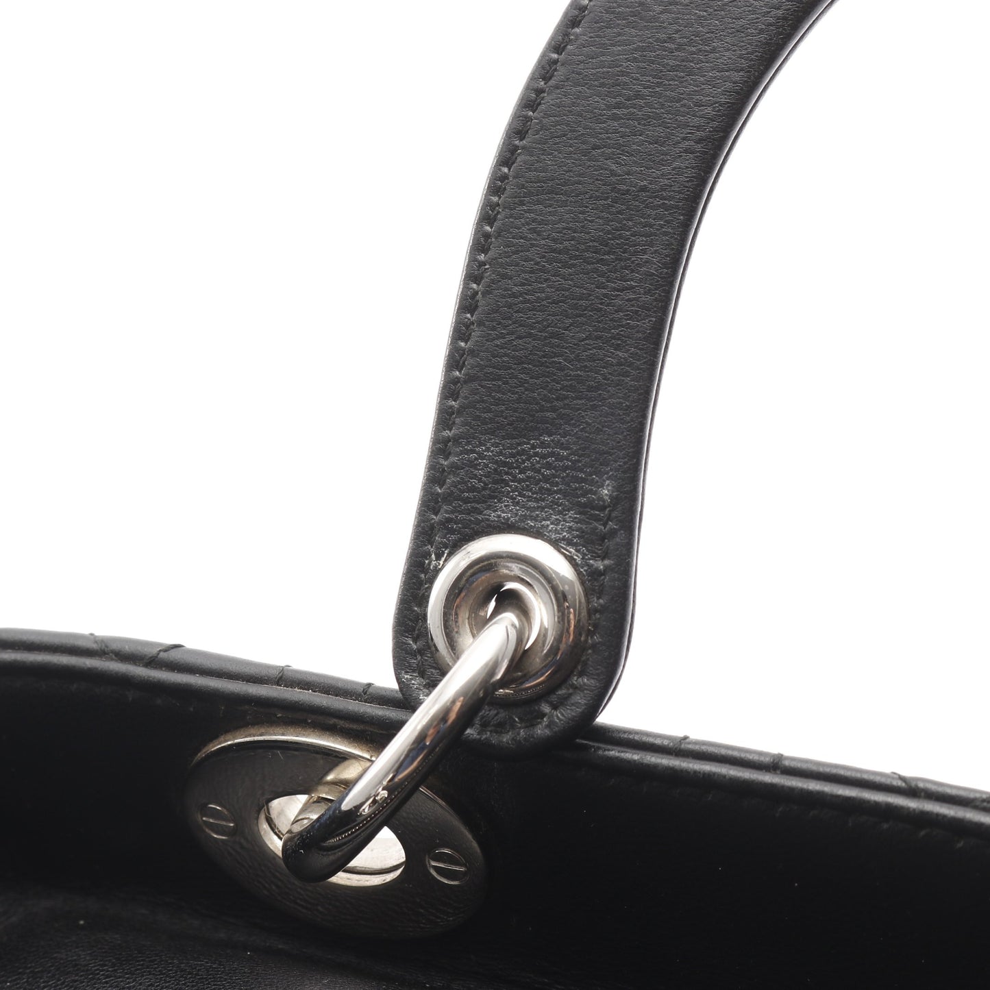 LADY DIOR レディディオール カナージュ ハンドバッグ レザー ブラック 2WAY クリスチャンディオール バッグ Christian Dior