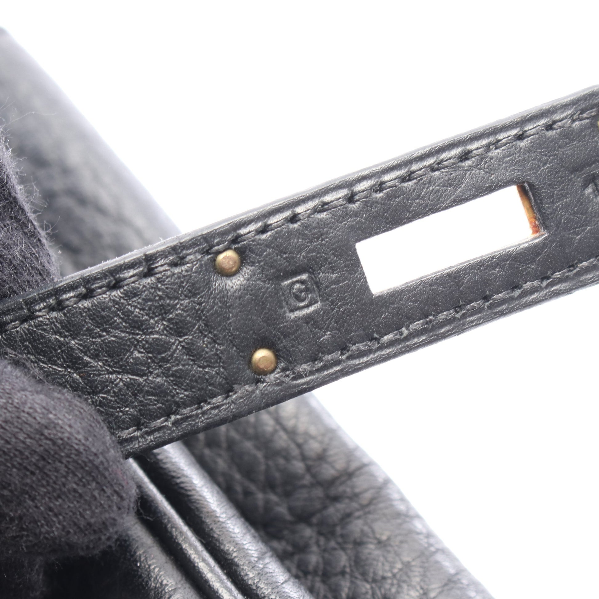 バーキン35 ハンドバッグ アルデンヌ ブラック ゴールド金具 □G刻印 エルメス バッグ HERMES
