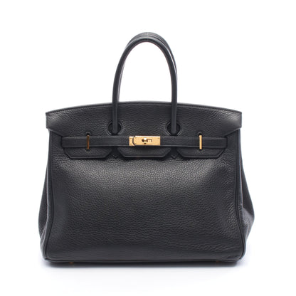 バーキン35 ハンドバッグ アルデンヌ ブラック ゴールド金具 □G刻印 エルメス バッグ HERMES