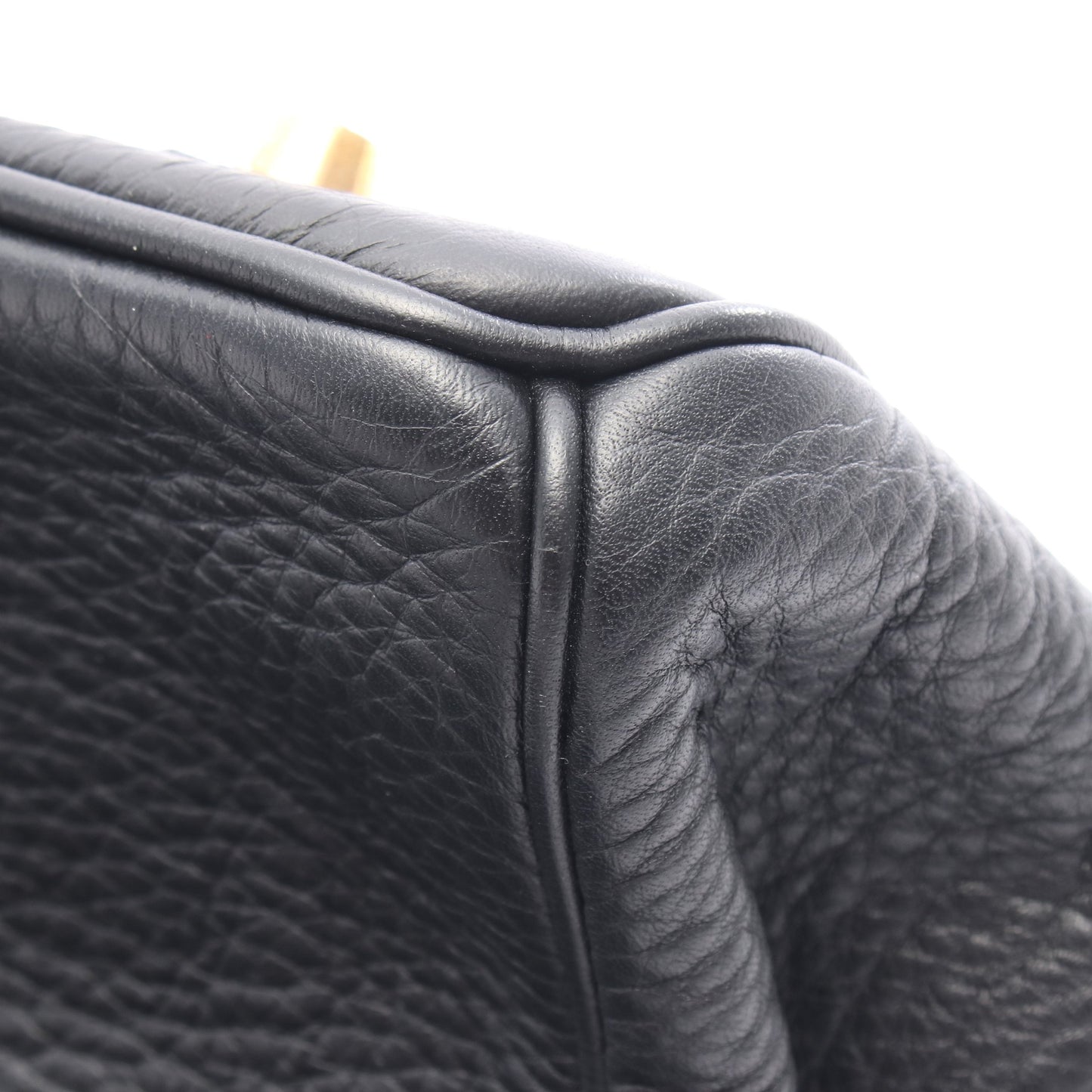 バーキン35 ハンドバッグ アルデンヌ ブラック ゴールド金具 □G刻印 エルメス バッグ HERMES
