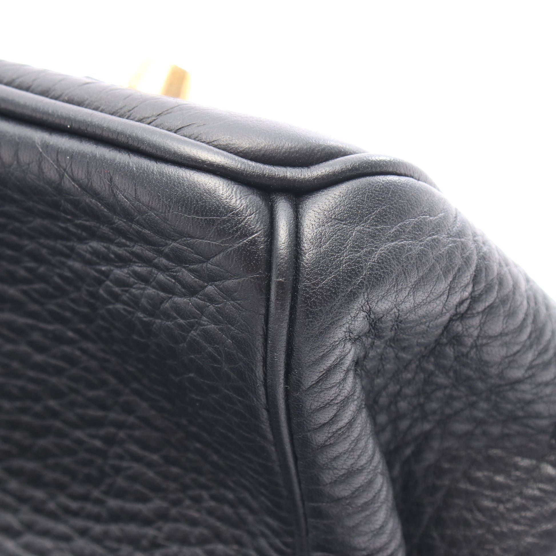 バーキン35 ハンドバッグ アルデンヌ ブラック ゴールド金具 □G刻印 エルメス バッグ HERMES