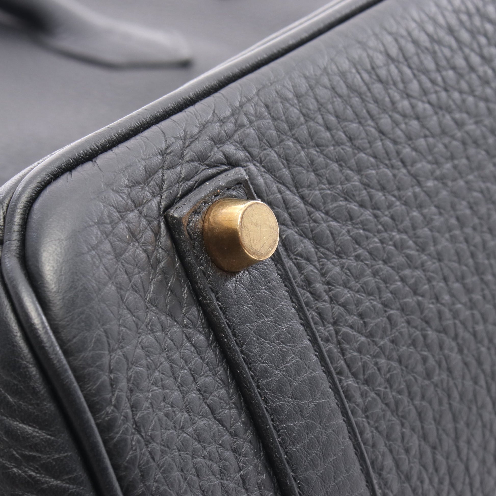 バーキン35 ハンドバッグ アルデンヌ ブラック ゴールド金具 □G刻印 エルメス バッグ HERMES