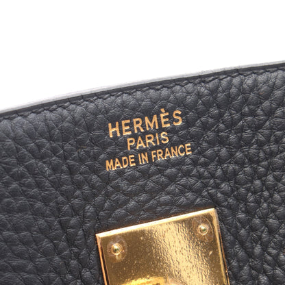 バーキン35 ハンドバッグ アルデンヌ ブラック ゴールド金具 □G刻印 エルメス バッグ HERMES
