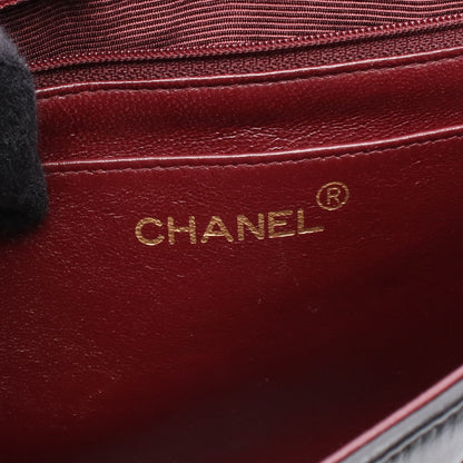マトラッセ チェーンショルダーバッグ ラムスキン ブラック ゴールド金具 シャネル バッグ CHANEL