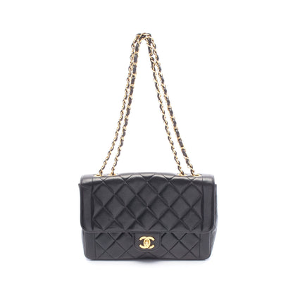 マトラッセ チェーンショルダーバッグ ラムスキン ブラック ゴールド金具 シャネル バッグ CHANEL