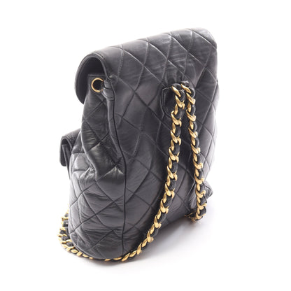 マトラッセ バックパック リュックサック ラムスキン ブラック ゴールド金具 シャネル バッグ CHANEL