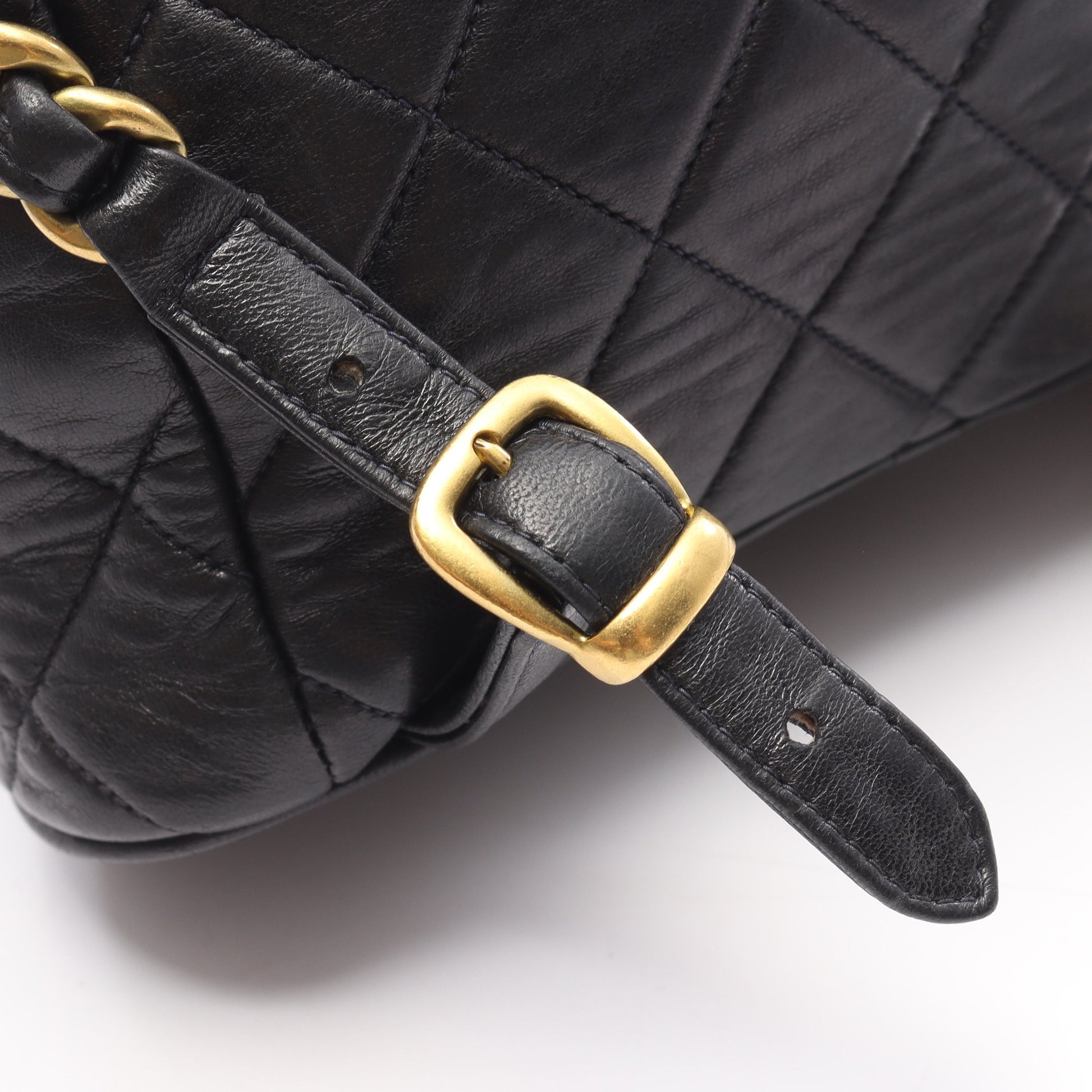 マトラッセ バックパック リュックサック ラムスキン ブラック ゴールド金具 シャネル バッグ CHANEL