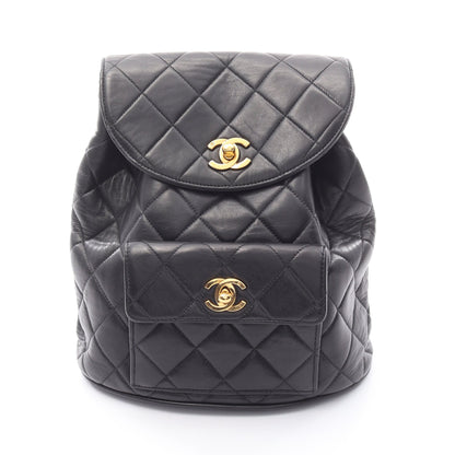 マトラッセ バックパック リュックサック ラムスキン ブラック ゴールド金具 シャネル バッグ CHANEL