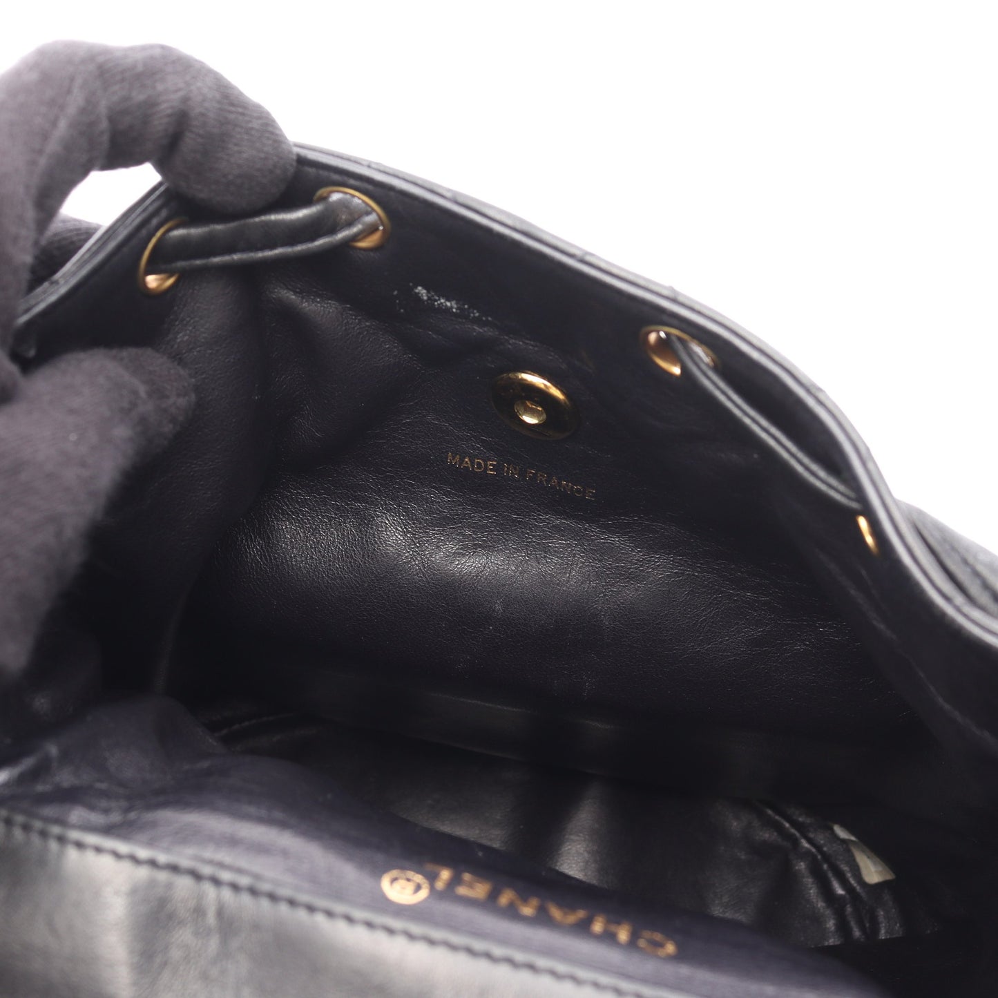 マトラッセ バックパック リュックサック ラムスキン ブラック ゴールド金具 シャネル バッグ CHANEL