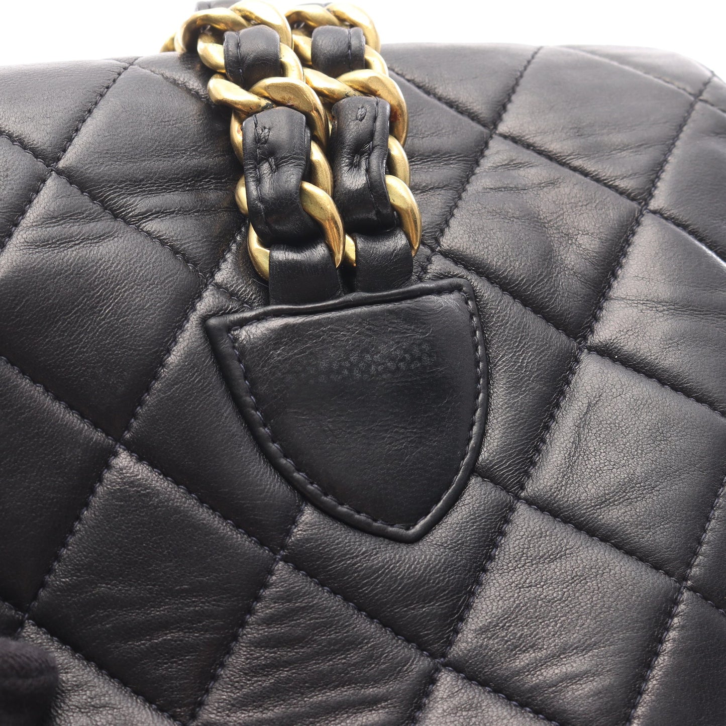 マトラッセ バックパック リュックサック ラムスキン ブラック ゴールド金具 シャネル バッグ CHANEL