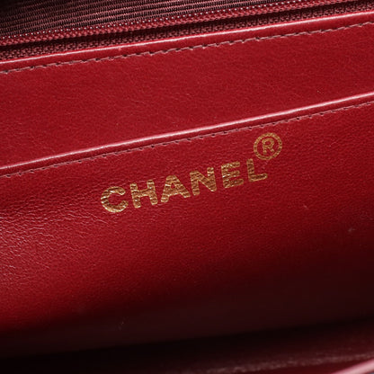 デカマトラッセ34 シングルフラップ Wチェーンショルダーバッグ ラムスキン ブラック ゴールド金具 シャネル バッグ CHANEL