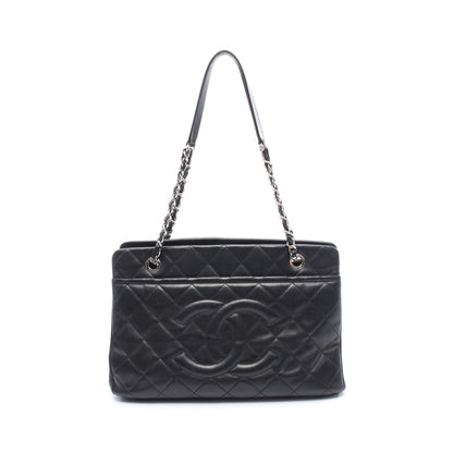 チェーンショルダーバッグ キャビアスキン ブラック シルバー金具 シャネル バッグ CHANEL