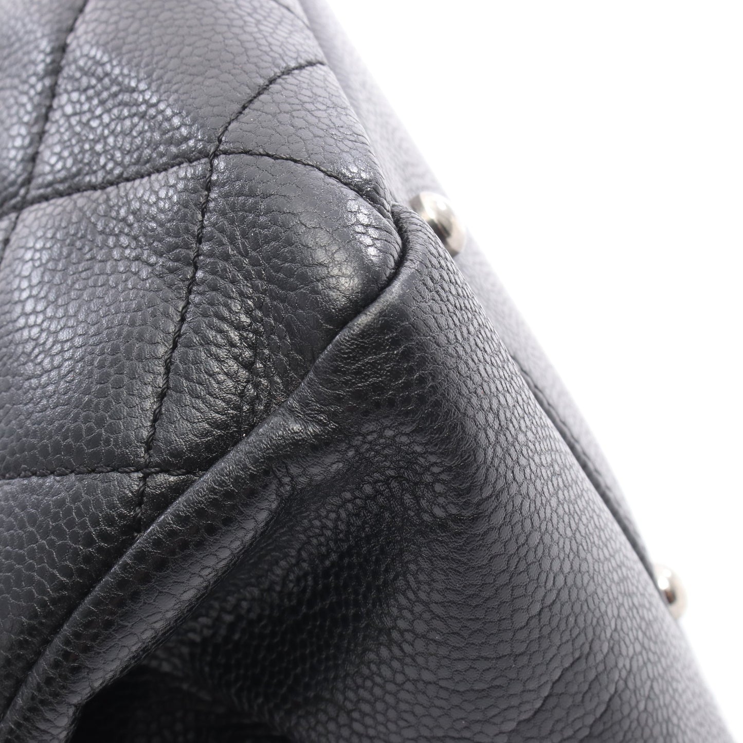 チェーンショルダーバッグ キャビアスキン ブラック シルバー金具 シャネル バッグ CHANEL
