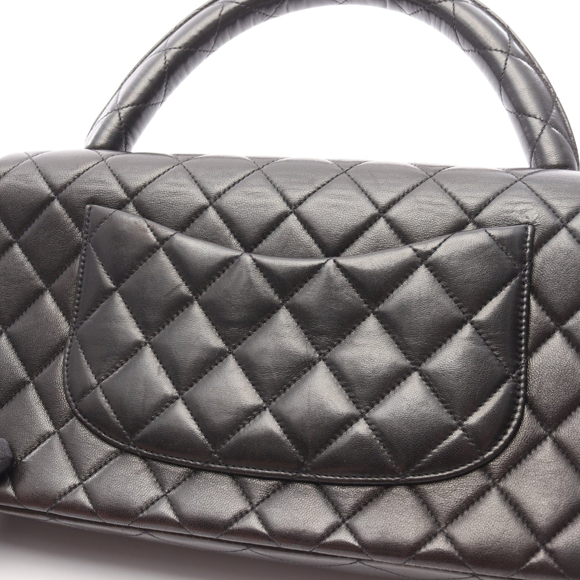 マトラッセ 親子バッグ ハンドバッグ ラムスキン ブラック ゴールド金具 シャネル バッグ CHANEL