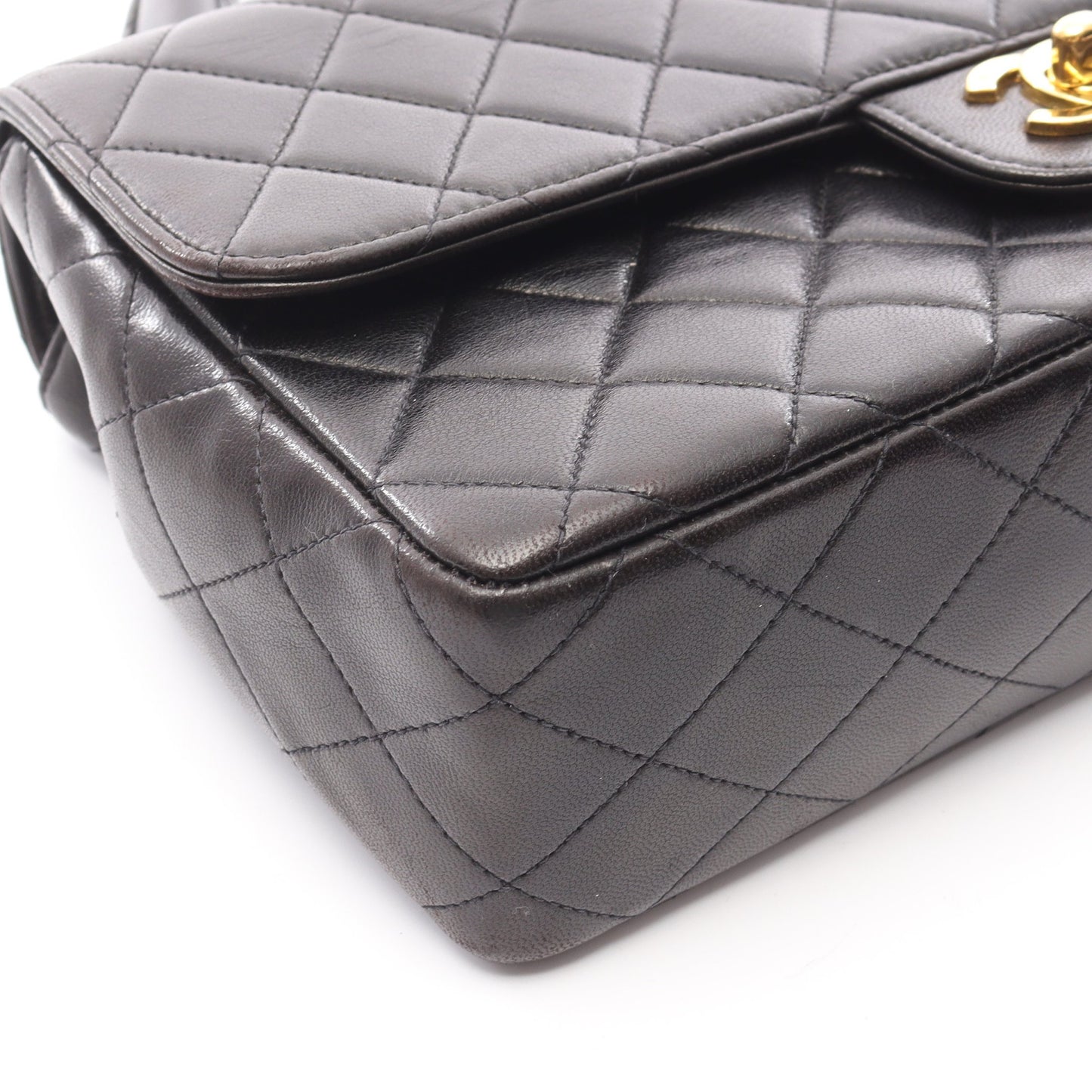 マトラッセ 親子バッグ ハンドバッグ ラムスキン ブラック ゴールド金具 シャネル バッグ CHANEL