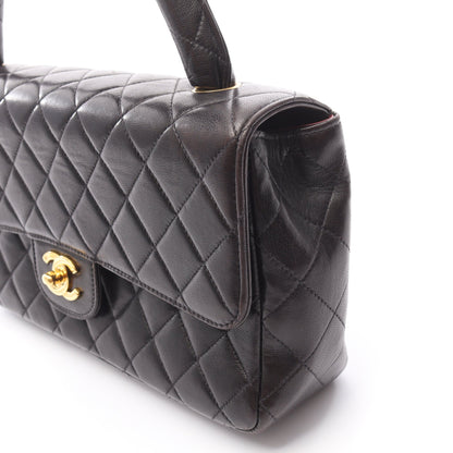 マトラッセ 親子バッグ ハンドバッグ ラムスキン ブラック ゴールド金具 シャネル バッグ CHANEL