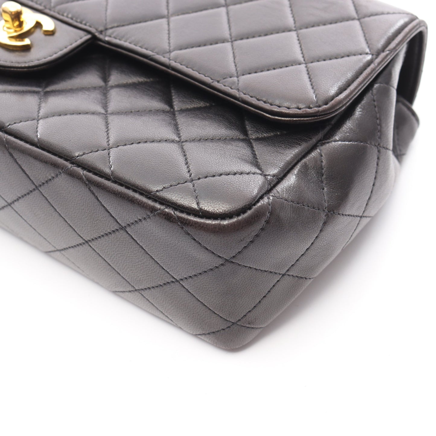 マトラッセ 親子バッグ ハンドバッグ ラムスキン ブラック ゴールド金具 シャネル バッグ CHANEL