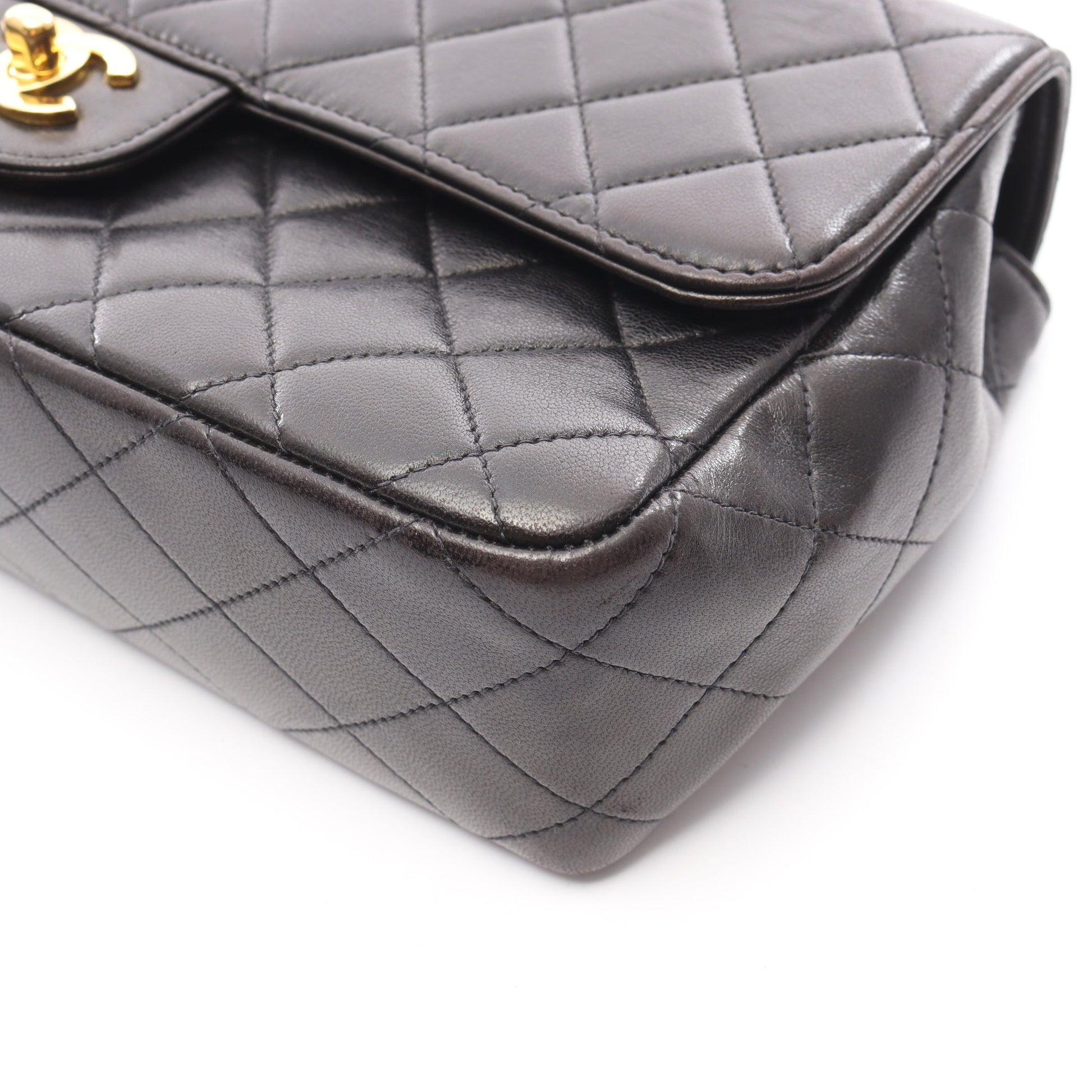マトラッセ 親子バッグ ハンドバッグ ラムスキン ブラック ゴールド金具 シャネル バッグ CHANEL