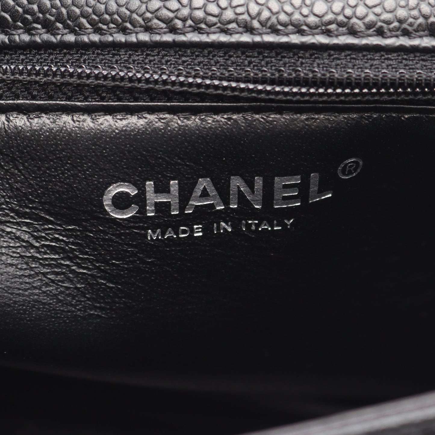 マトラッセ トップハンドル ハンドバッグ キャビアスキン ブラック シルバー金具 シャネル バッグ CHANEL