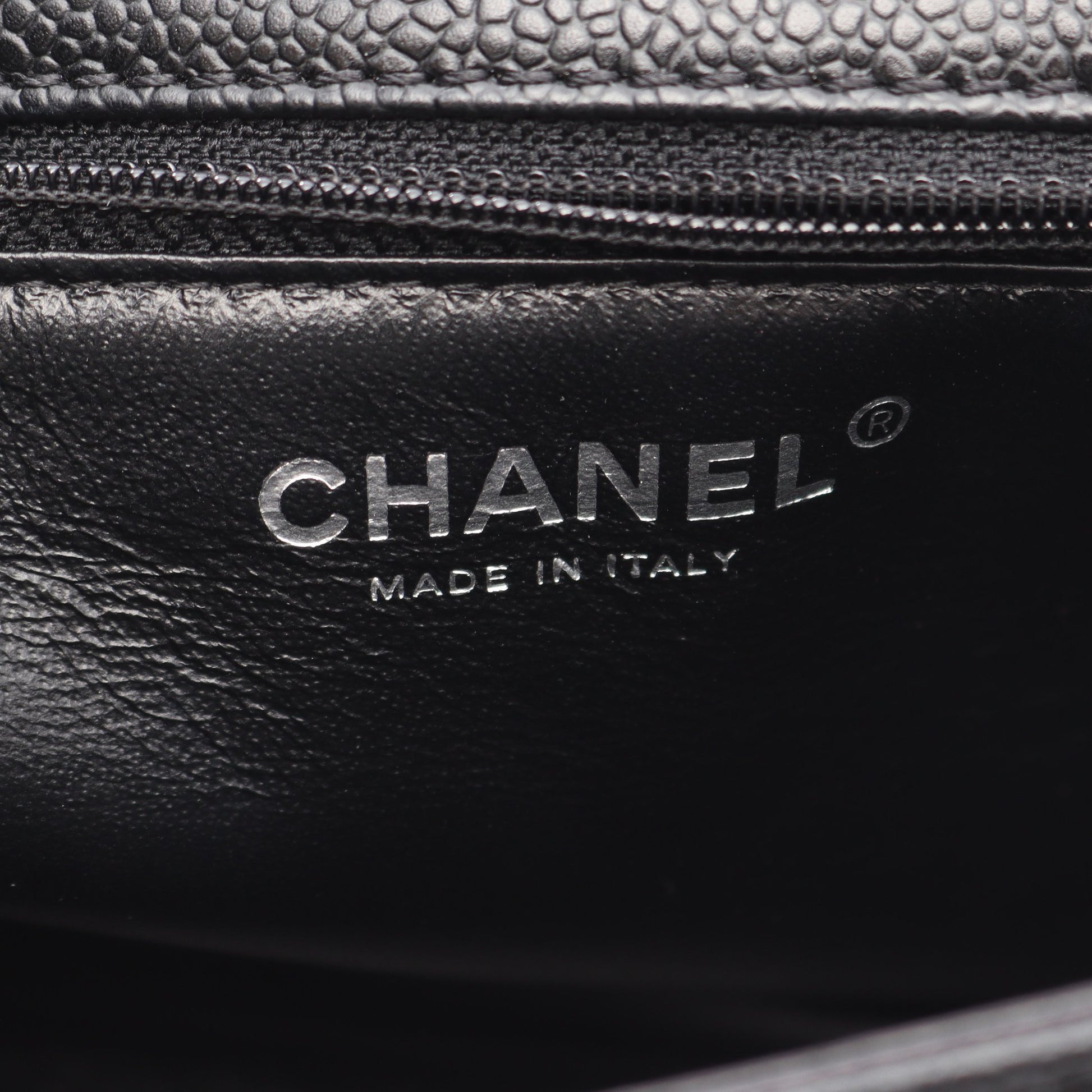 マトラッセ トップハンドル ハンドバッグ キャビアスキン ブラック シルバー金具 シャネル バッグ CHANEL